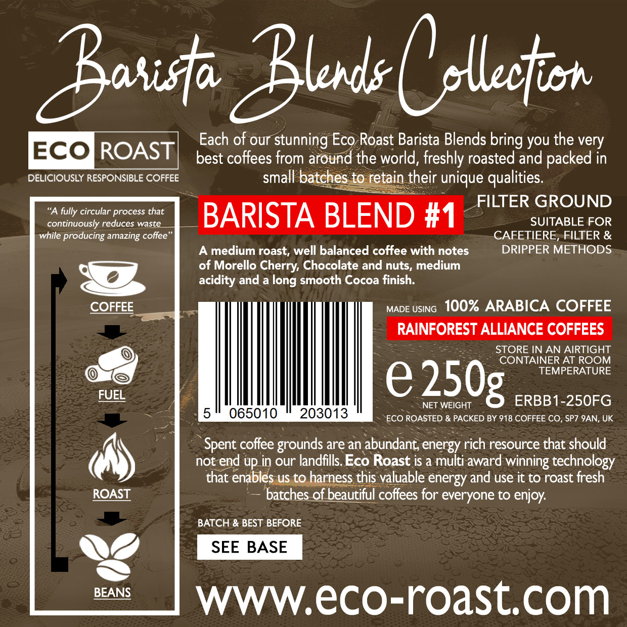 250g Eco Roast Blend #1 - Filter Ground